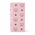 MCM Small Tracy Trifold Wallet in Visetos – Baby Pink Coated Leather Long Wallet, 19x10cm