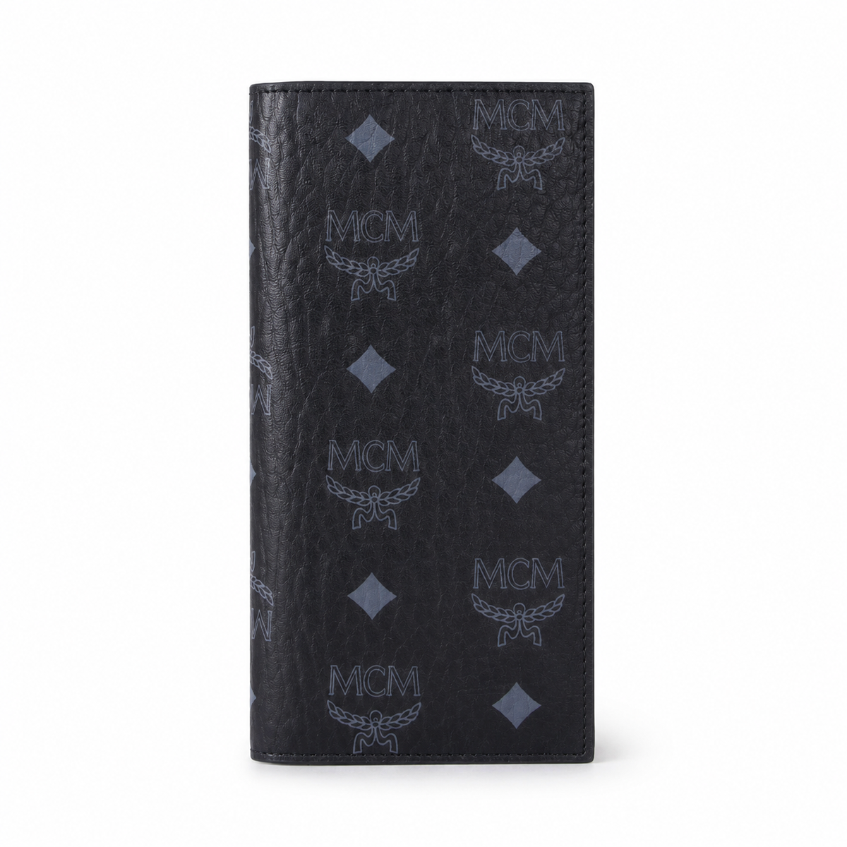 MCM Small Tracy Trifold Wallet in Visetos – Baby Pink Coated Leather Long Wallet, 19x10cm