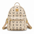 MCM Stark Mini Backpack in Beige Visetos – Signature Monogram Side Studs Backpack, MMK6SVE41IG001, 26x21.5x10.5cm