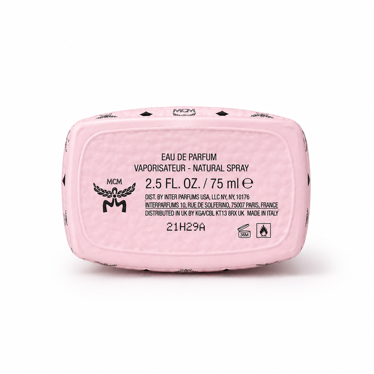 MCM CRUSH Eau de Parfum Spray 75ml – Fruity Floral Perfume in Pink Monogram Backpack Bottle