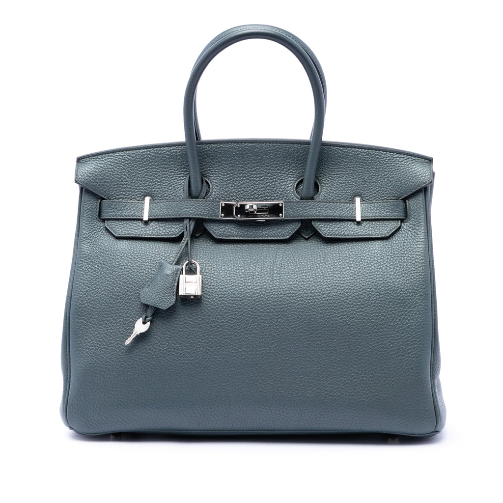 Birkin Handbag Blue Togo with Palladium Hardware 35