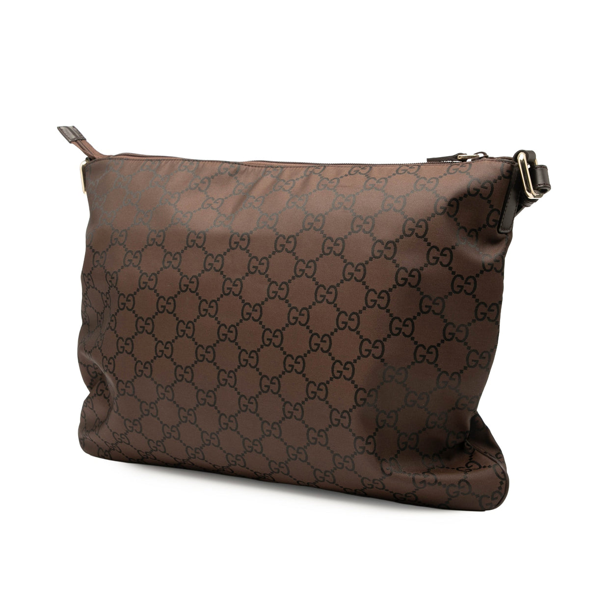 Zip Top Messenger Bag GG Coated Canvas Large