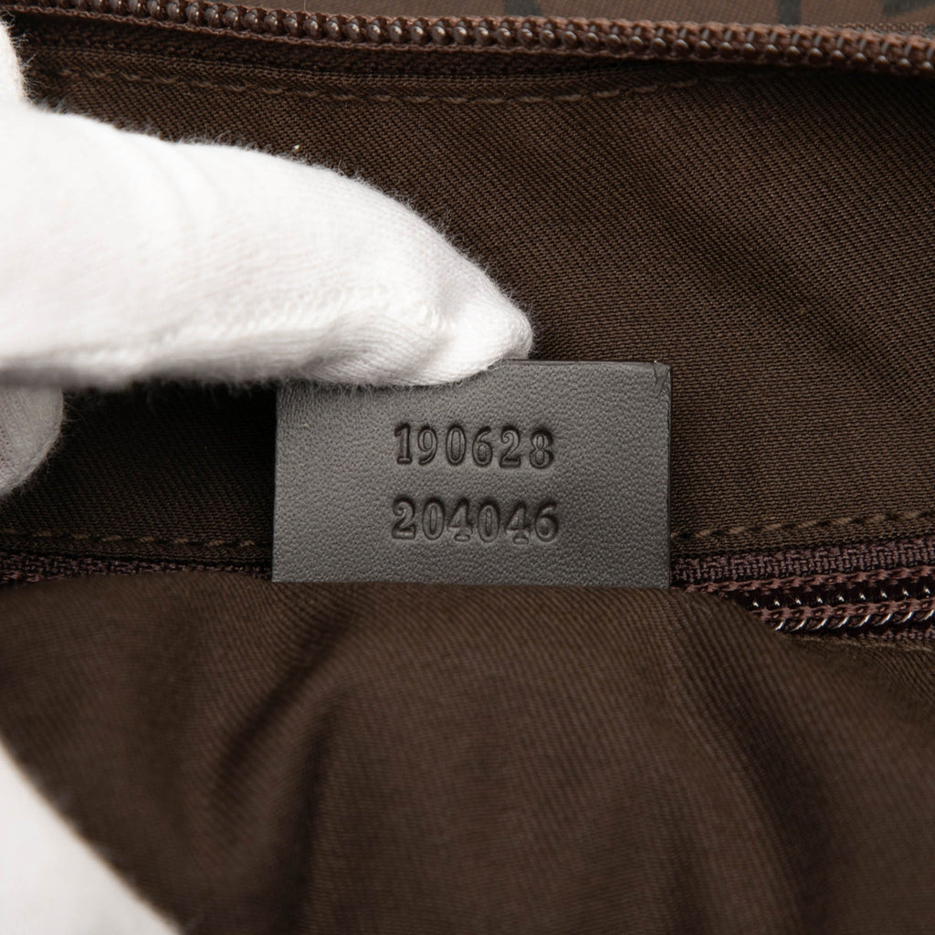 Zip Top Messenger Bag GG Coated Canvas Large