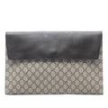 Padlock Clutch GG Coated Canvas with Leather