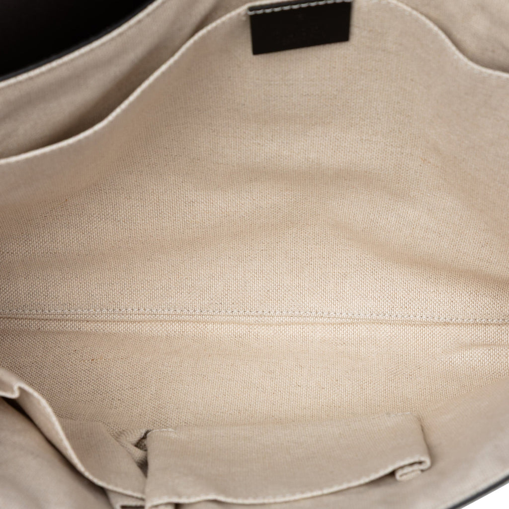 Padlock Clutch GG Coated Canvas with Leather