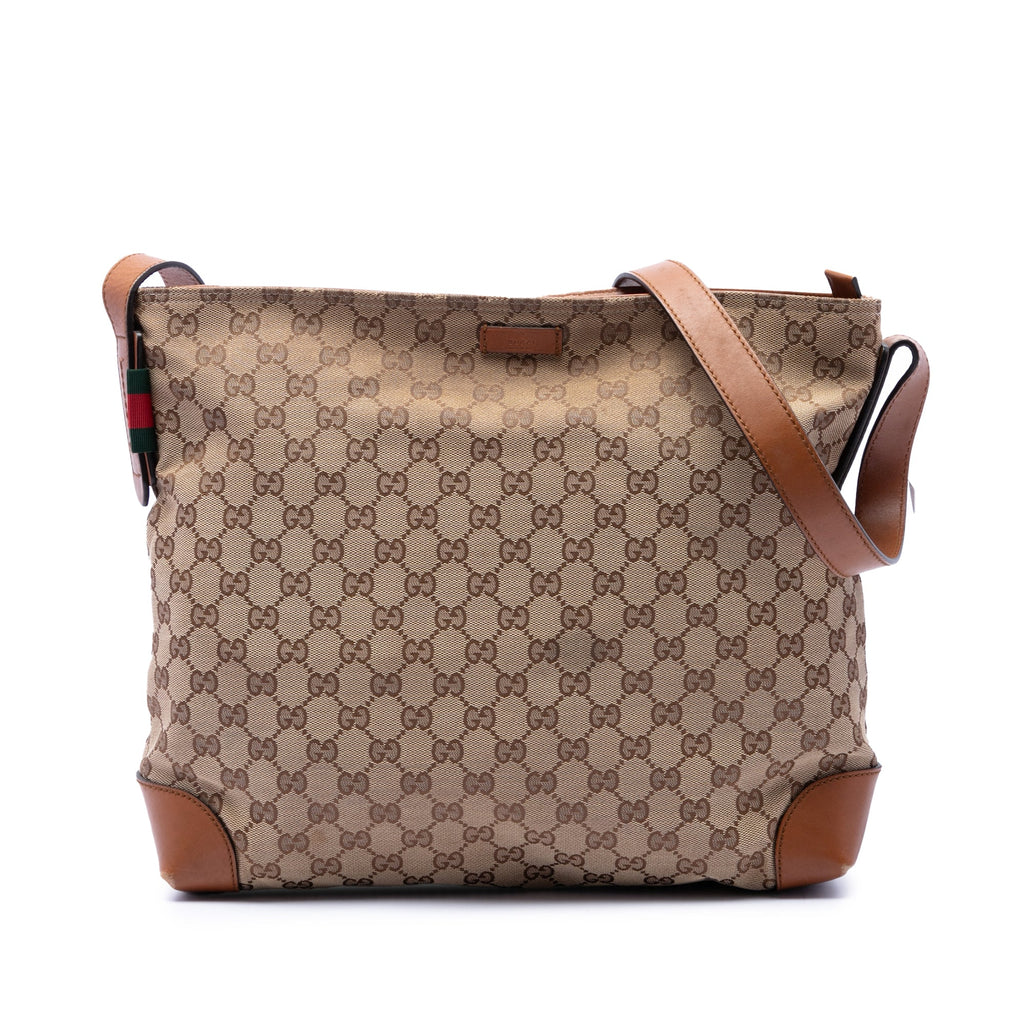 Web Loop Shoulder Bag GG Canvas Large