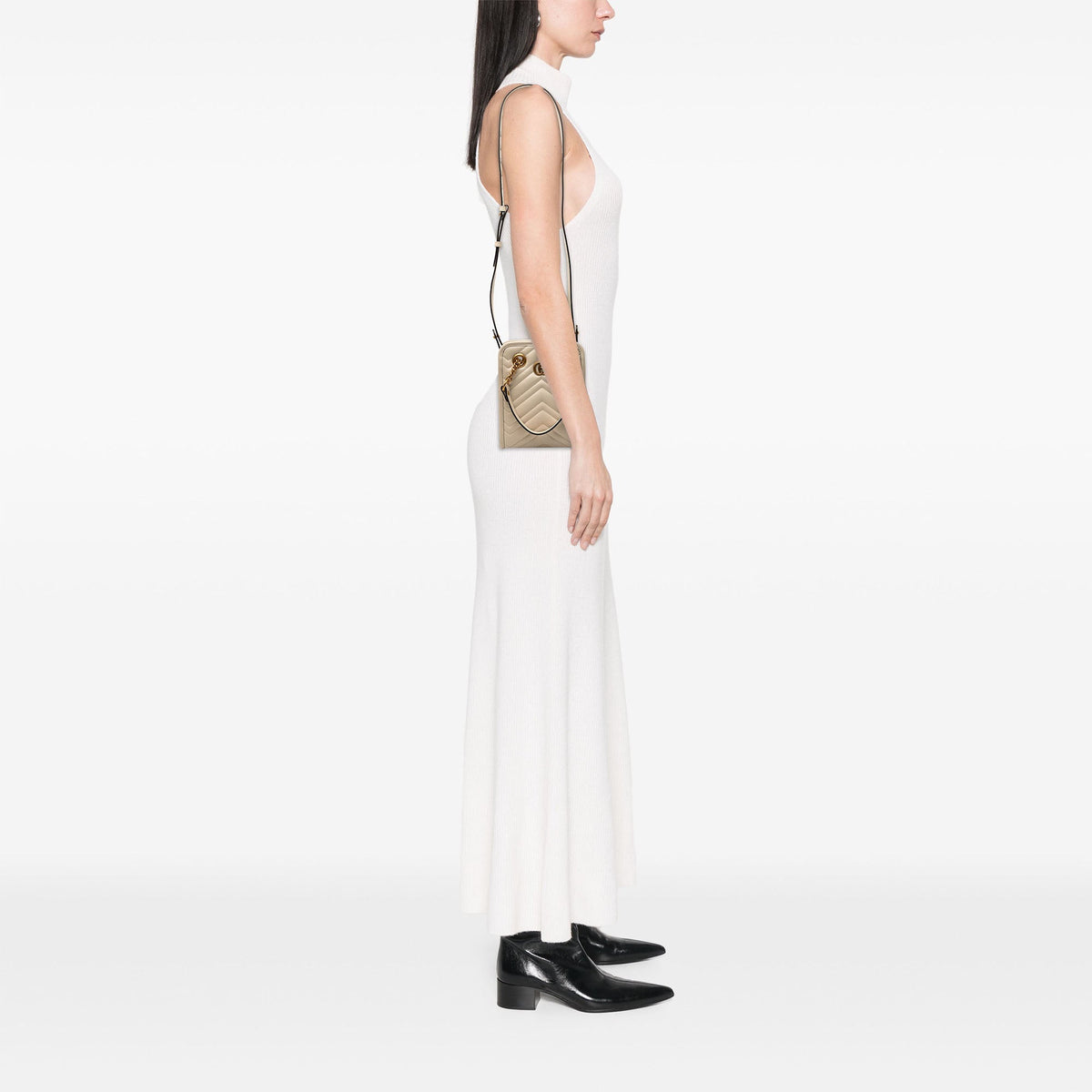 GG Marmont Handle Crossbody Bag Matelasse Leather Mini