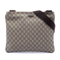 Zip Top Messenger Bag GG Coated Canvas Large