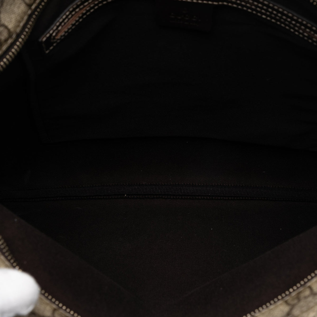 Zip Top Messenger Bag GG Coated Canvas Large
