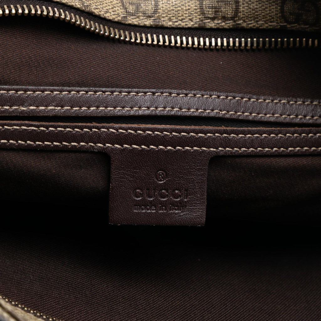 Zip Top Messenger Bag GG Coated Canvas Large