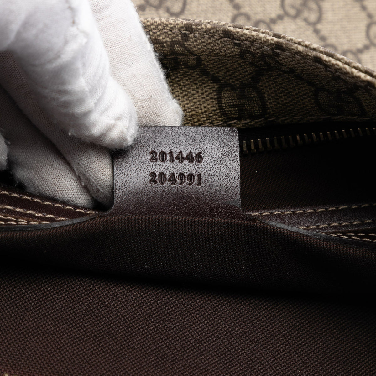 Zip Top Messenger Bag GG Coated Canvas Large