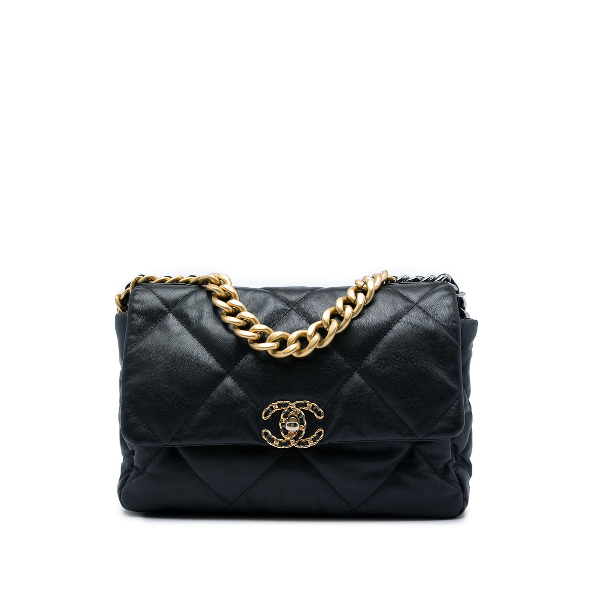 19 Flap Bag Quilted Goatskin Large
