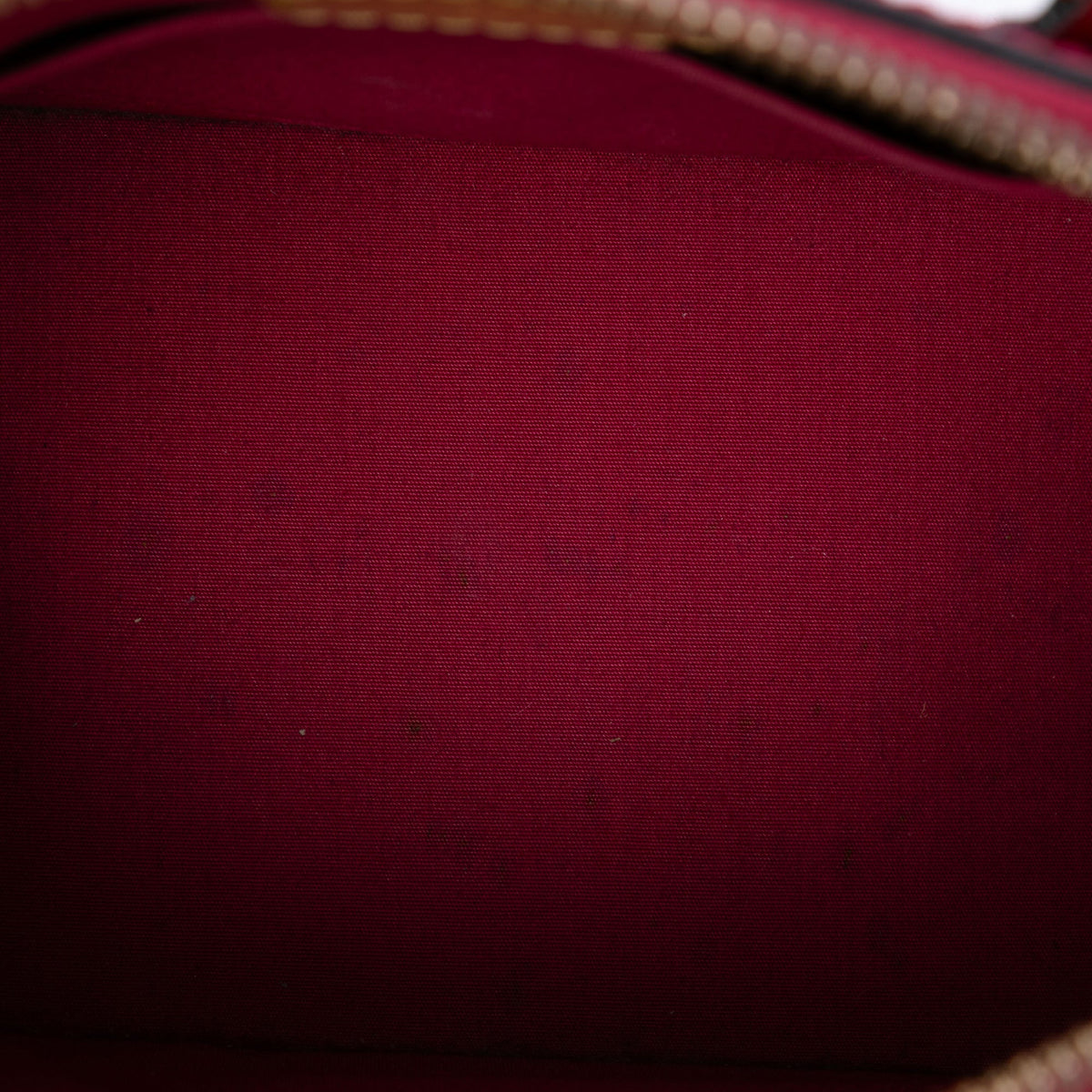 Alma Handbag Vernis with Monogram Canvas BB