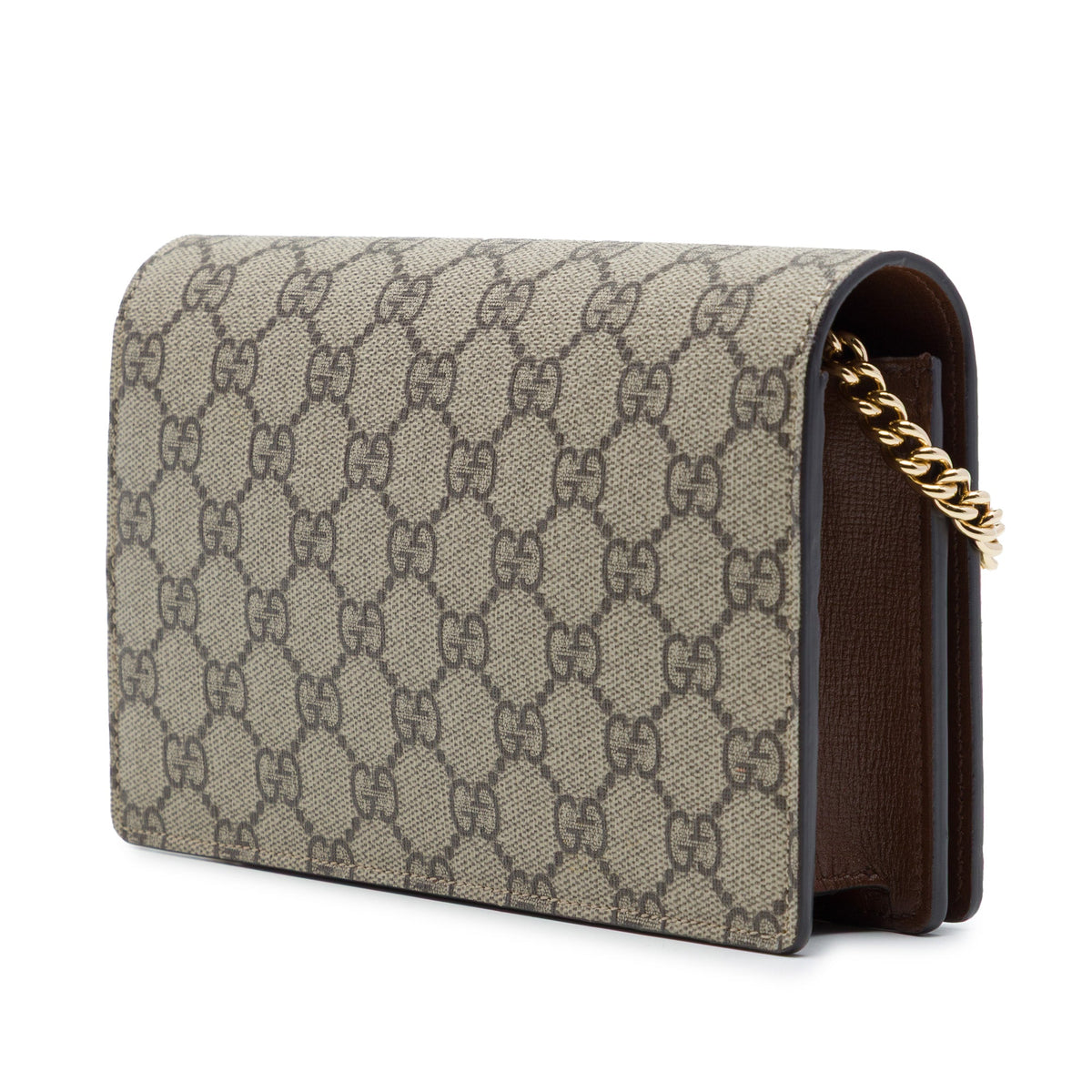 Logo Heart Chain Wallet GG Coated Canvas