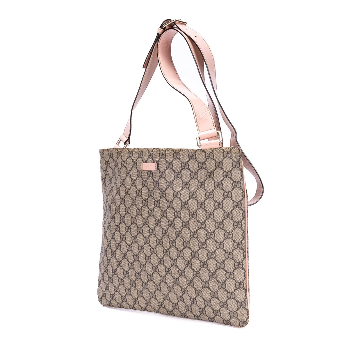 Zip Top Messenger Bag GG Coated Canvas Large