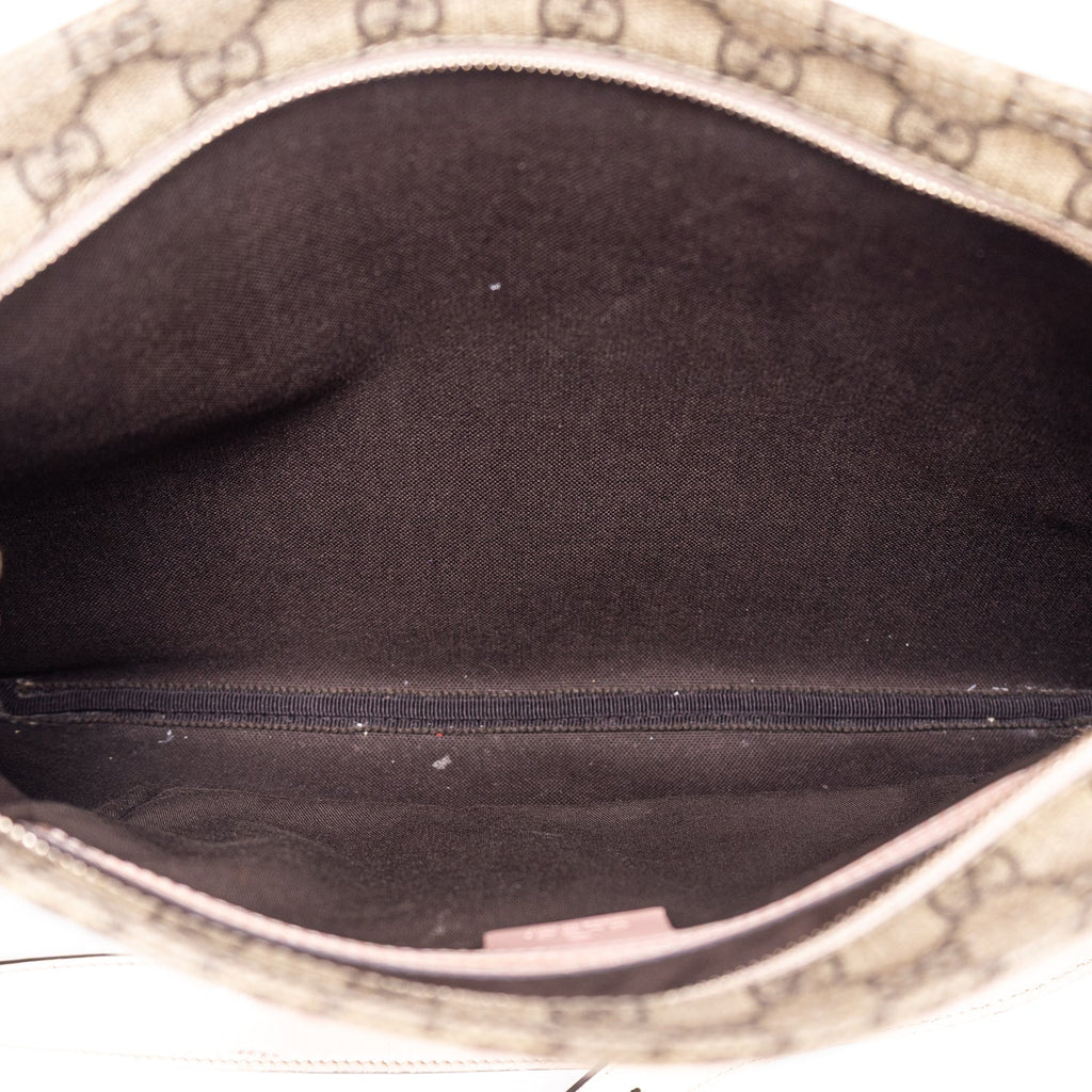 Zip Top Messenger Bag GG Coated Canvas Large