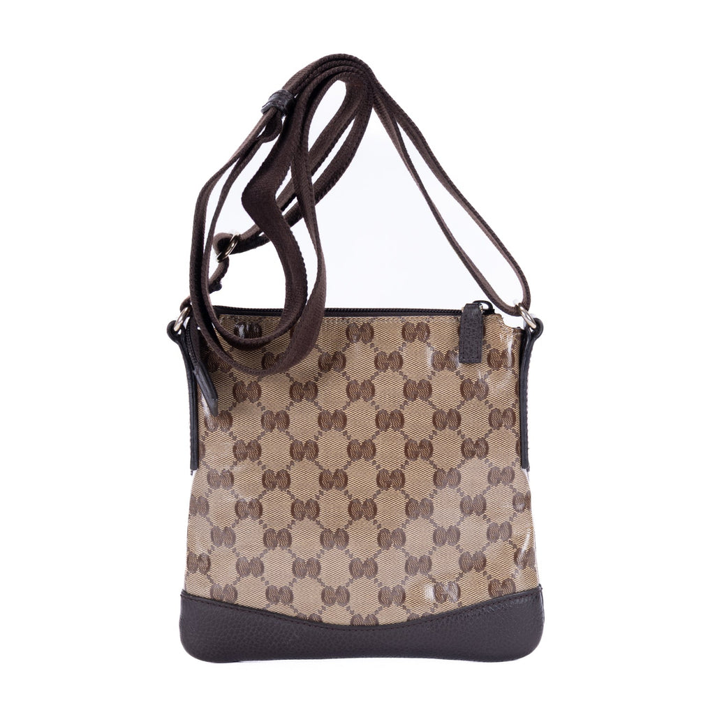 Zip Messenger Bag GG Coated Canvas Small