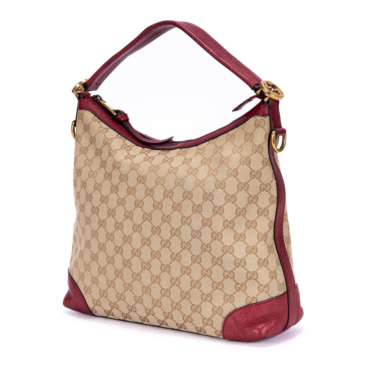 Miss GG Hobo GG Canvas with Leather Small
