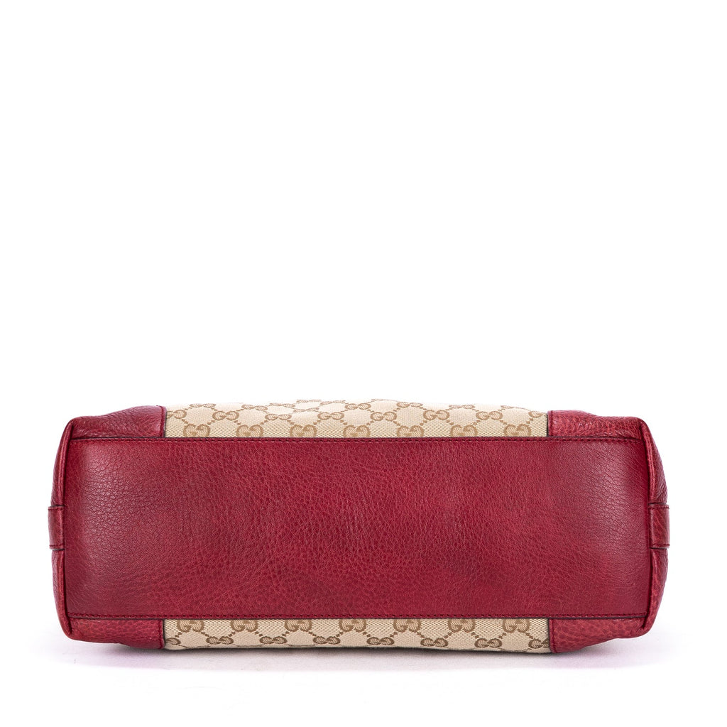Miss GG Hobo GG Canvas with Leather Small