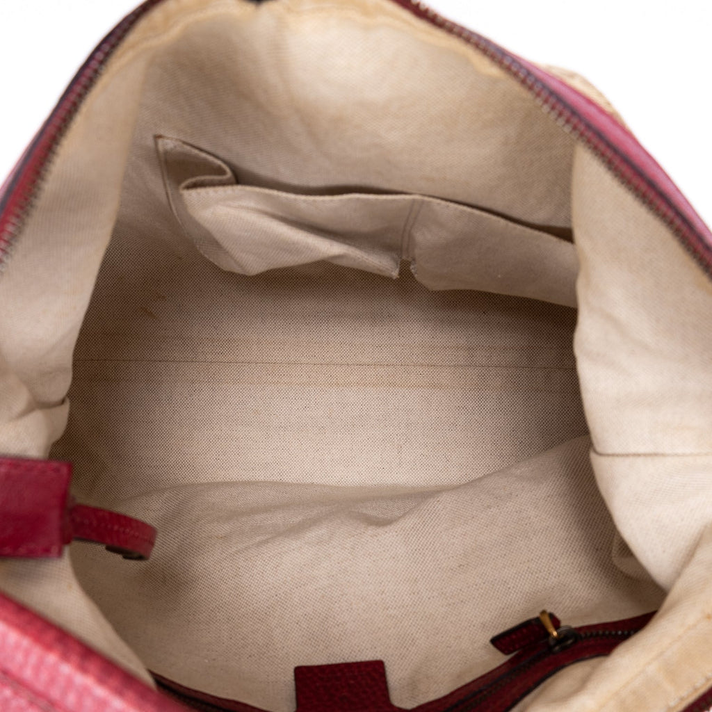 Miss GG Hobo GG Canvas with Leather Small
