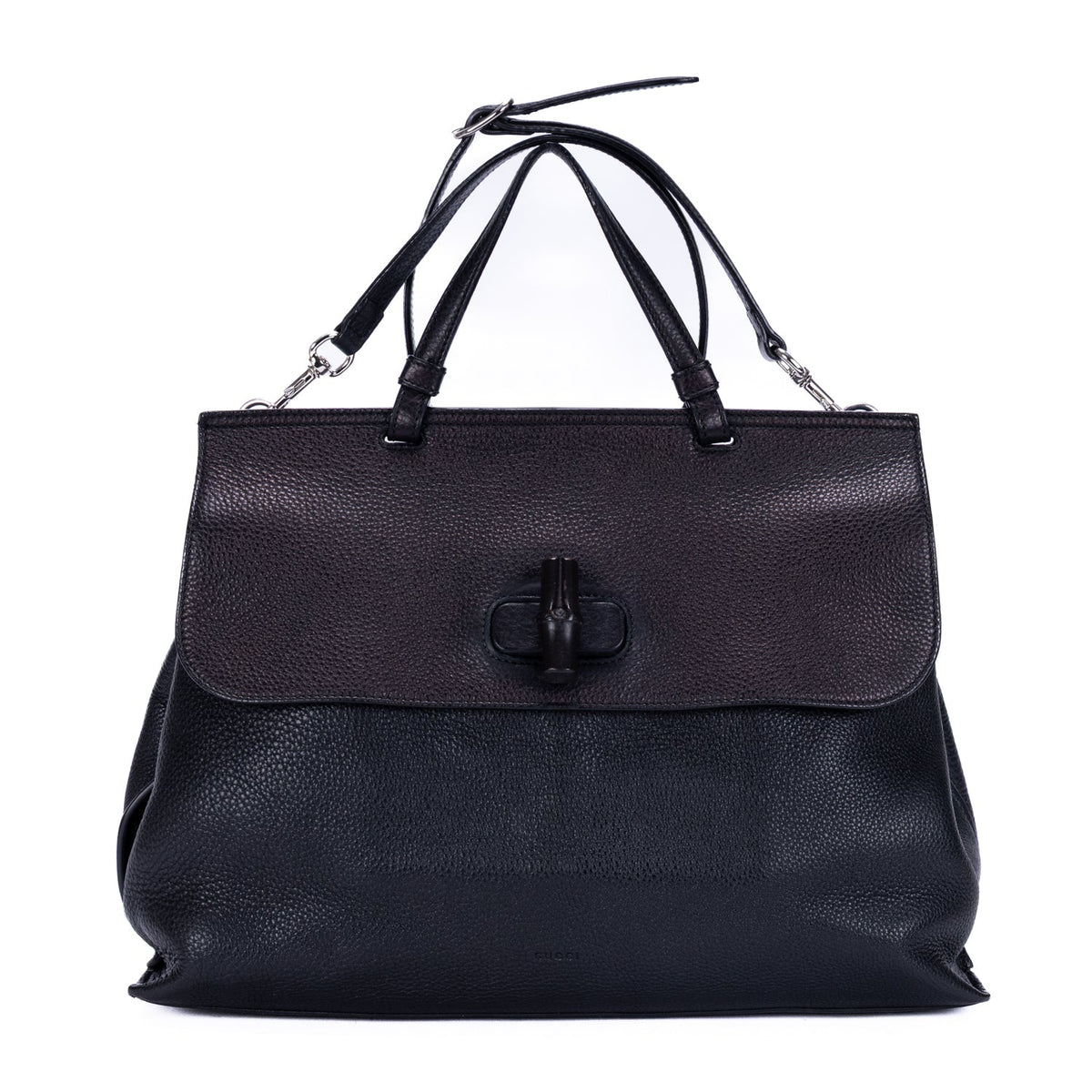 Bamboo Daily Top Handle Bag Leather Large