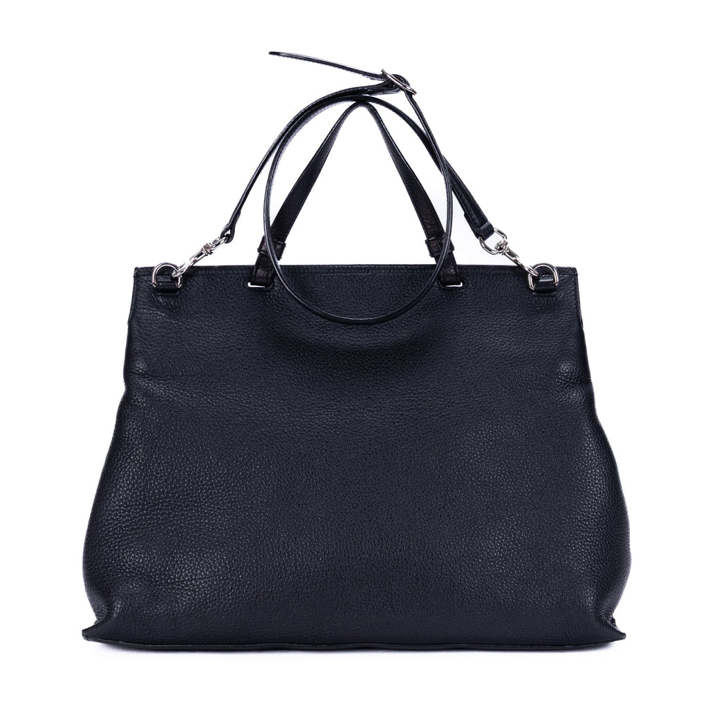 Bamboo Daily Top Handle Bag Leather Large