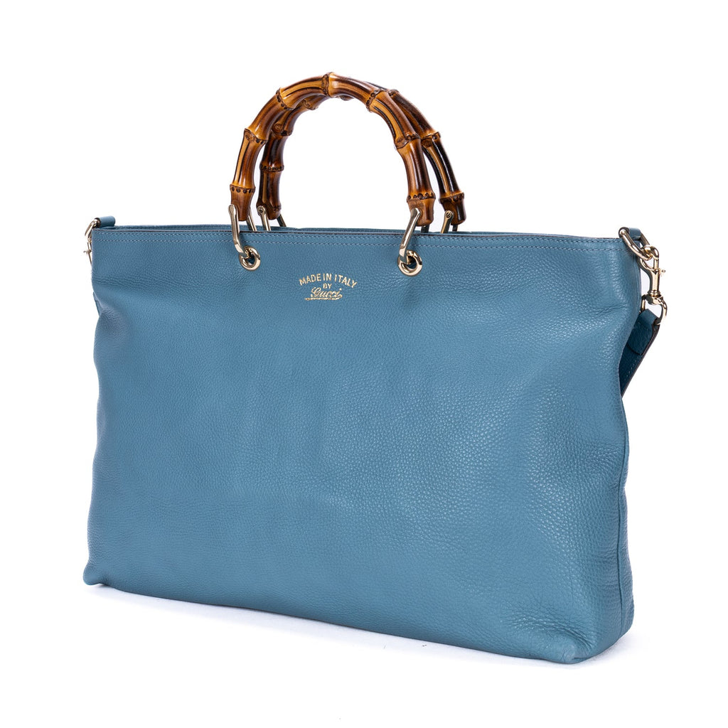Bamboo Shopper Tote Leather Large