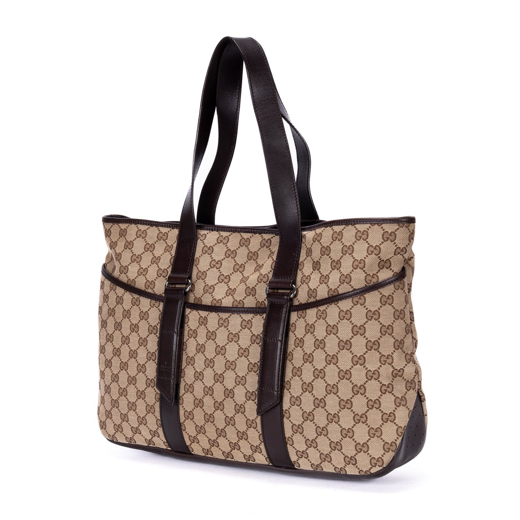 Belted Tote GG Canvas with Perforated Leather XL