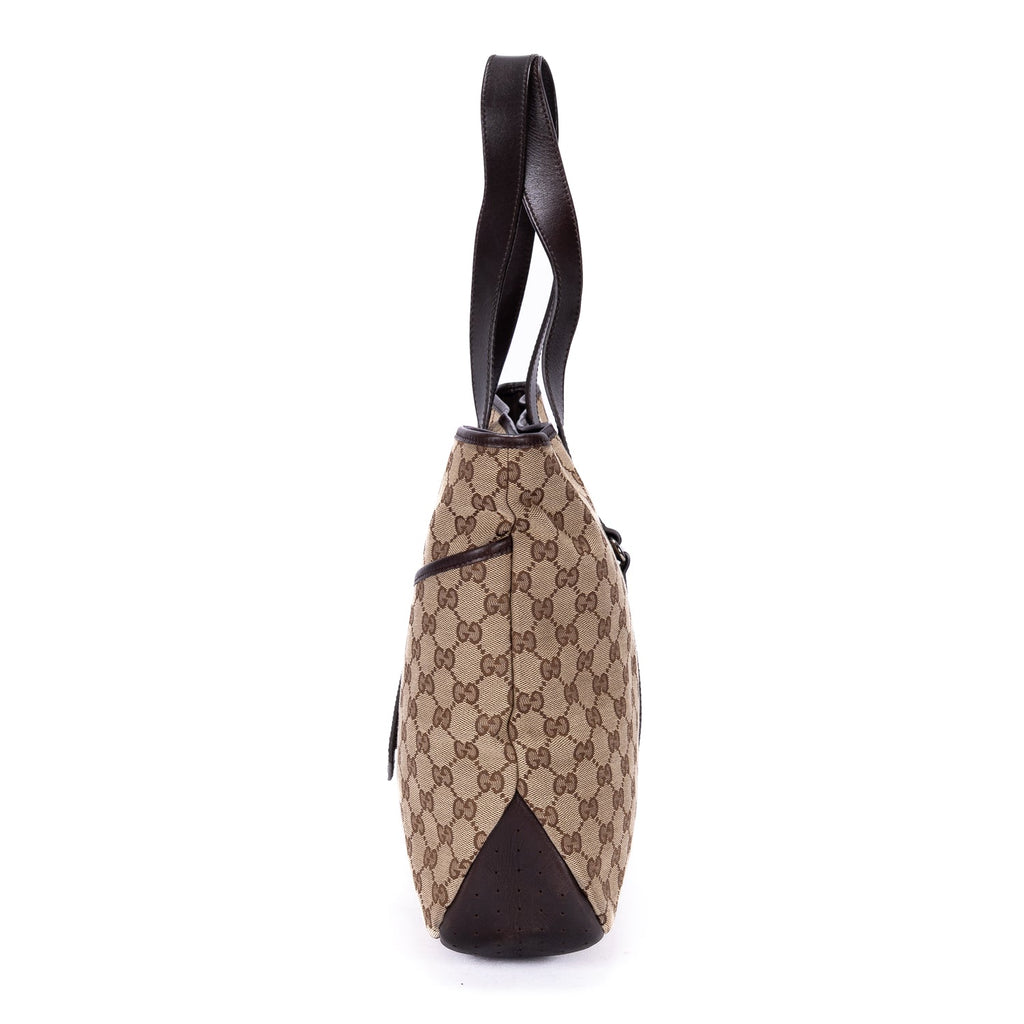 Belted Tote GG Canvas with Perforated Leather XL