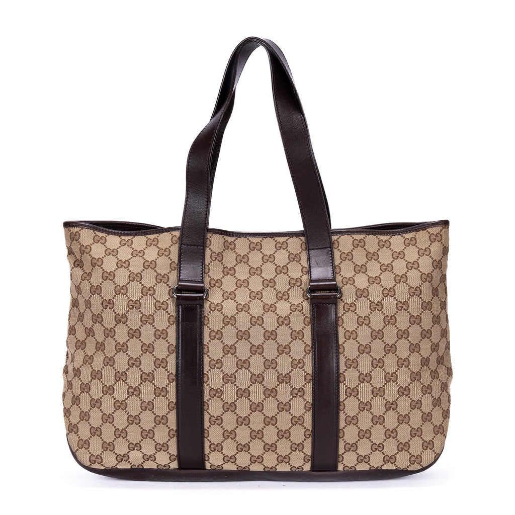 Belted Tote GG Canvas with Perforated Leather XL