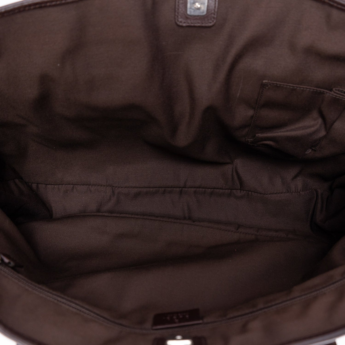 Belted Tote GG Canvas with Perforated Leather XL