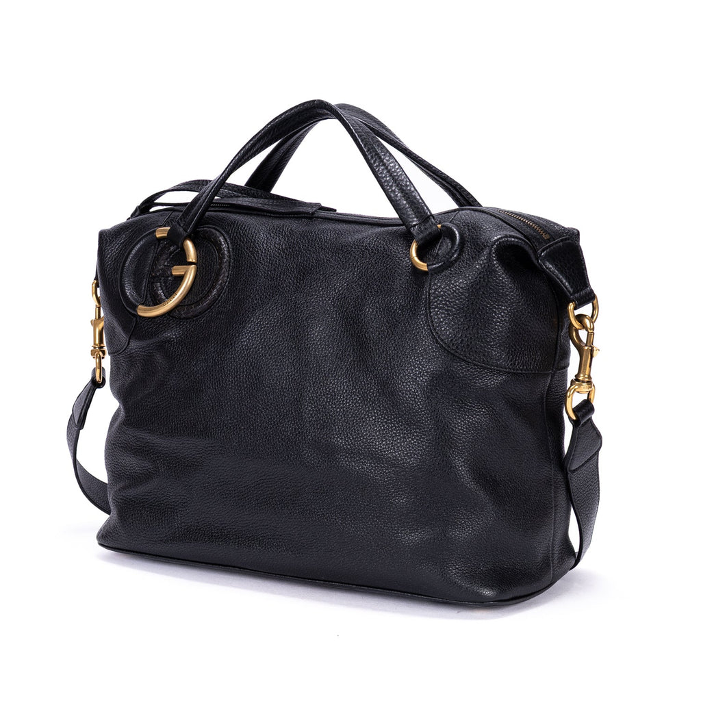 Twill Satchel Leather
