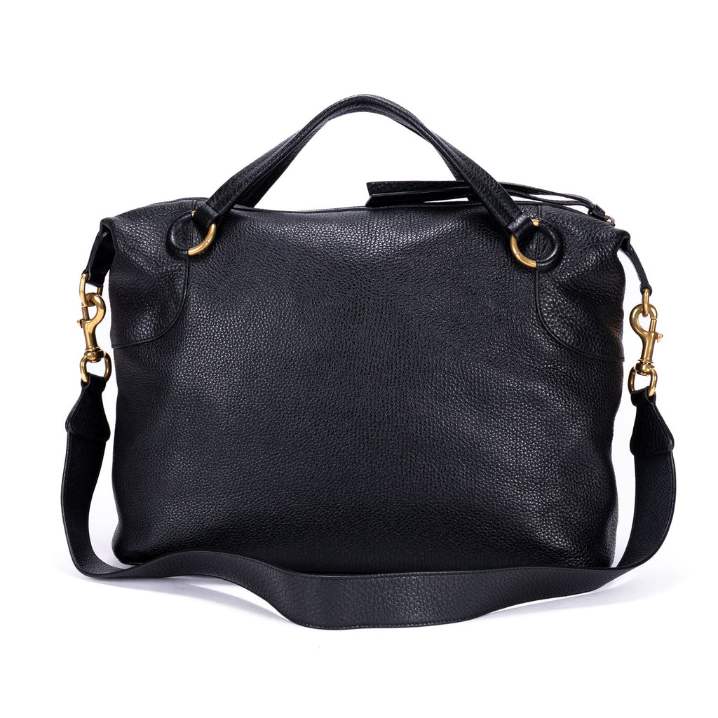 Twill Satchel Leather