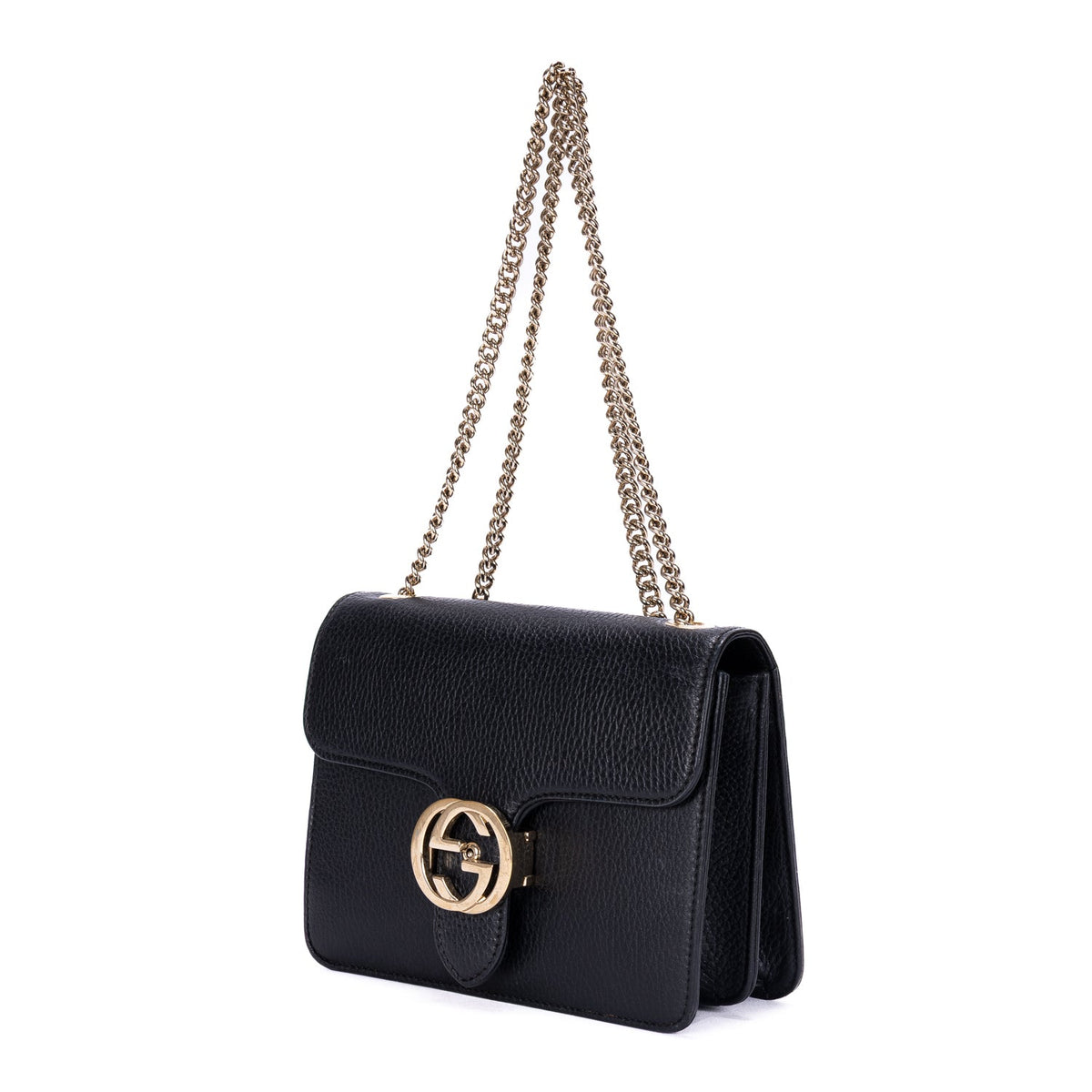 Interlocking Shoulder Bag Leather Small