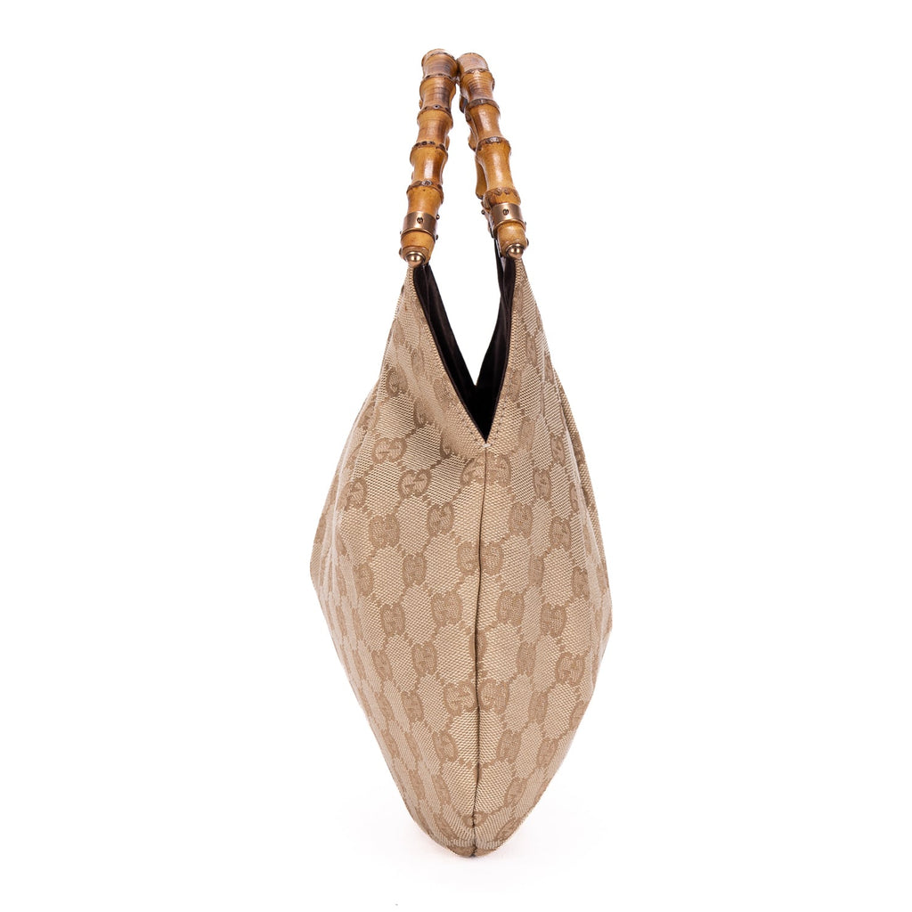 Vintage Bamboo Hobo GG Canvas Large