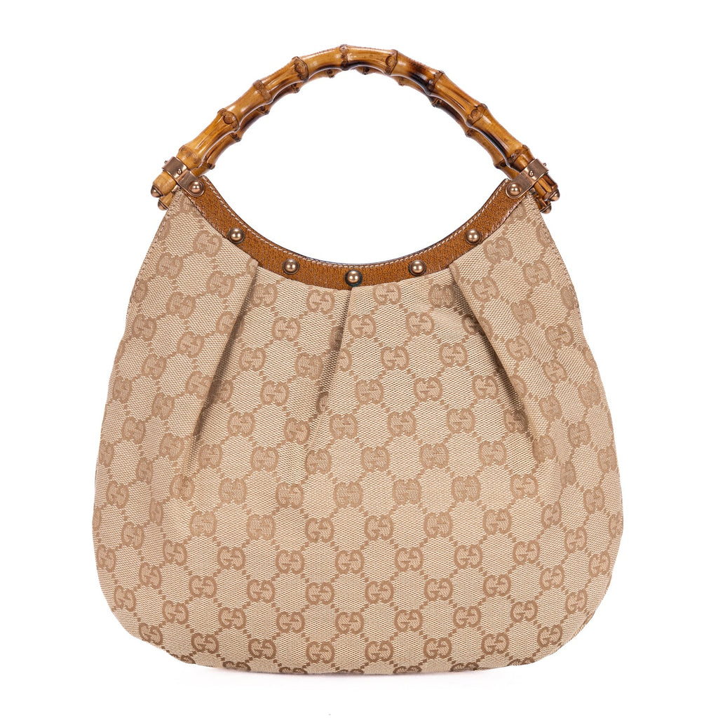 Vintage Bamboo Hobo GG Canvas Large