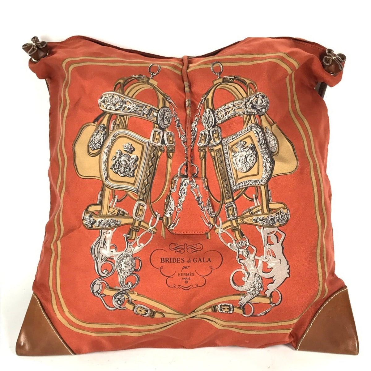 Silky City Bag Printed Silk and Leather PM