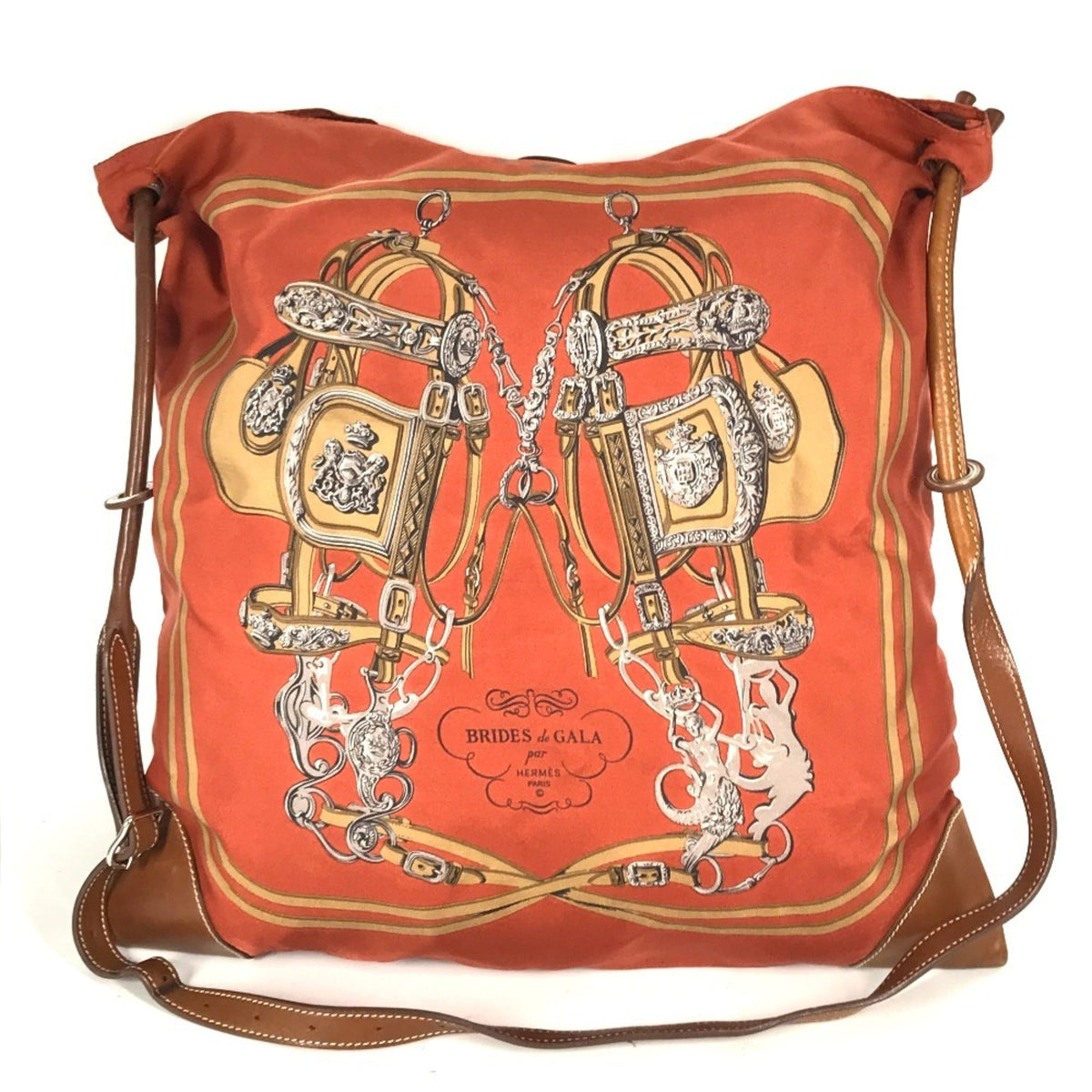 Silky City Bag Printed Silk and Leather PM
