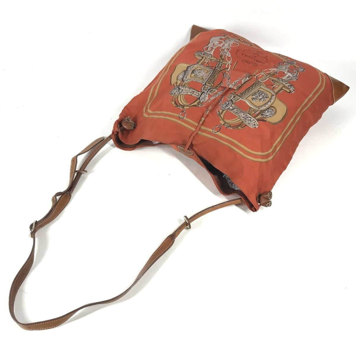 Silky City Bag Printed Silk and Leather PM