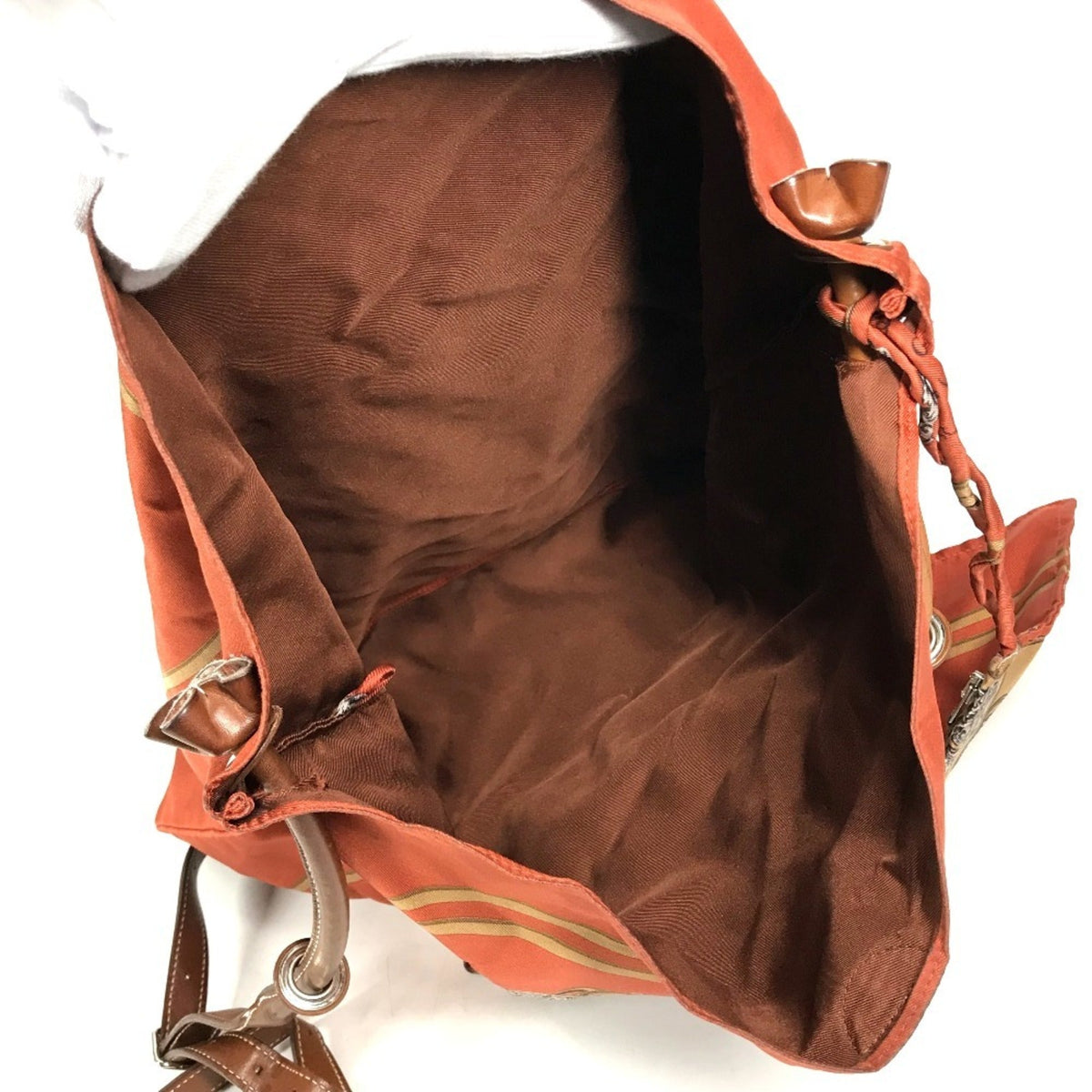 Silky City Bag Printed Silk and Leather PM