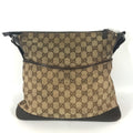Zip Messenger Bag GG Canvas with Perforated Leather Medium