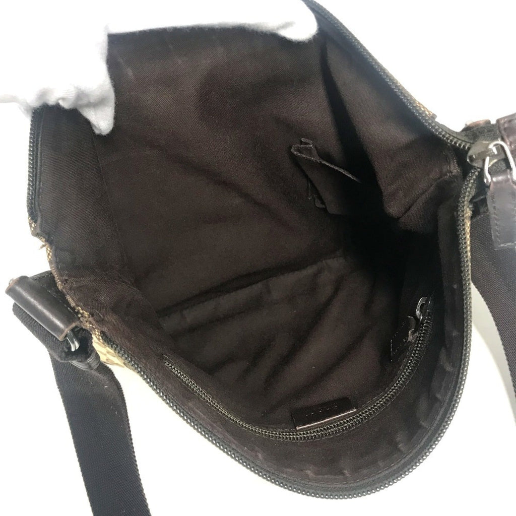 Zip Messenger Bag GG Canvas with Perforated Leather Medium