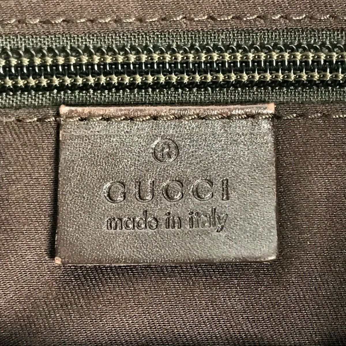 Zip Messenger Bag GG Canvas with Perforated Leather Medium