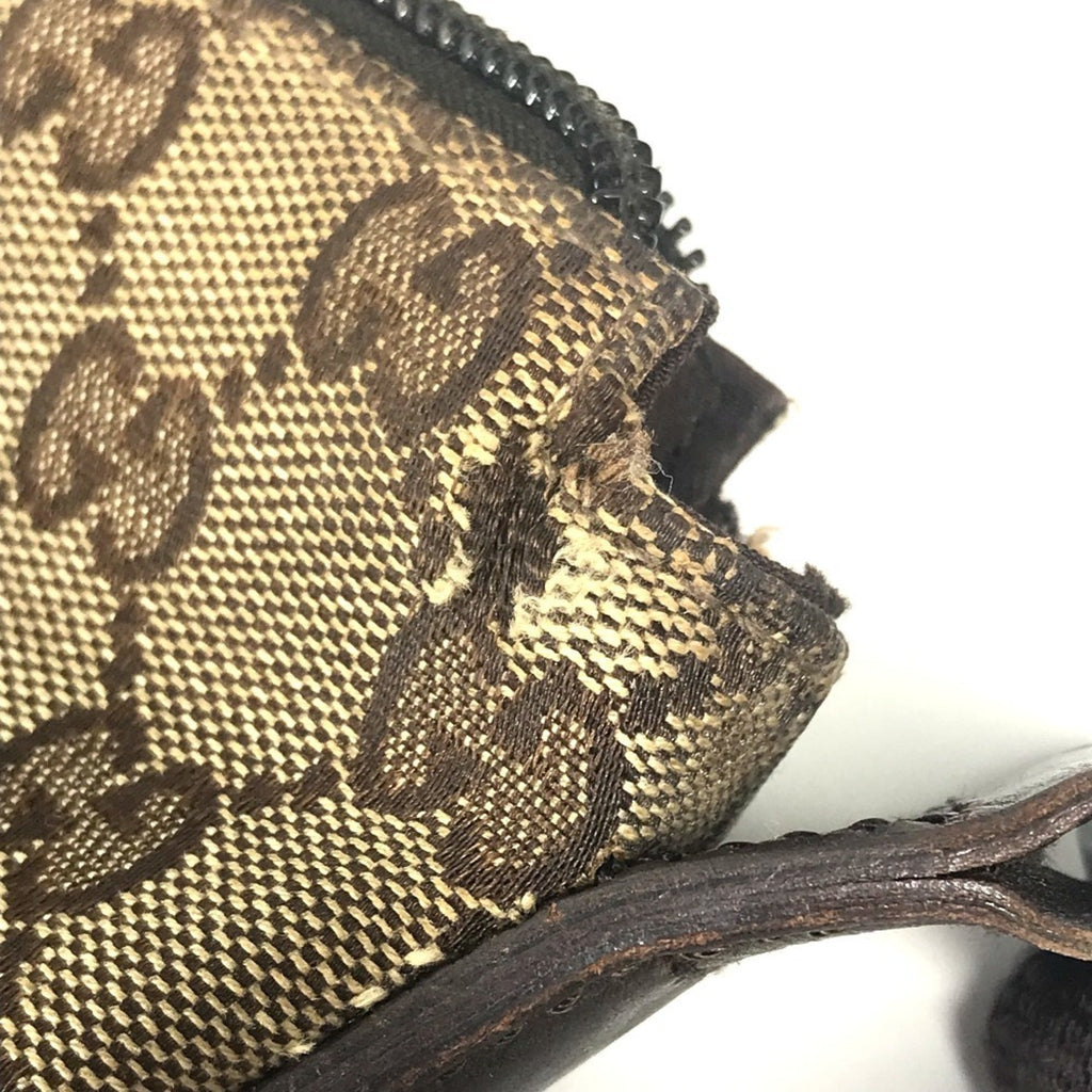 Zip Messenger Bag GG Canvas with Perforated Leather Medium