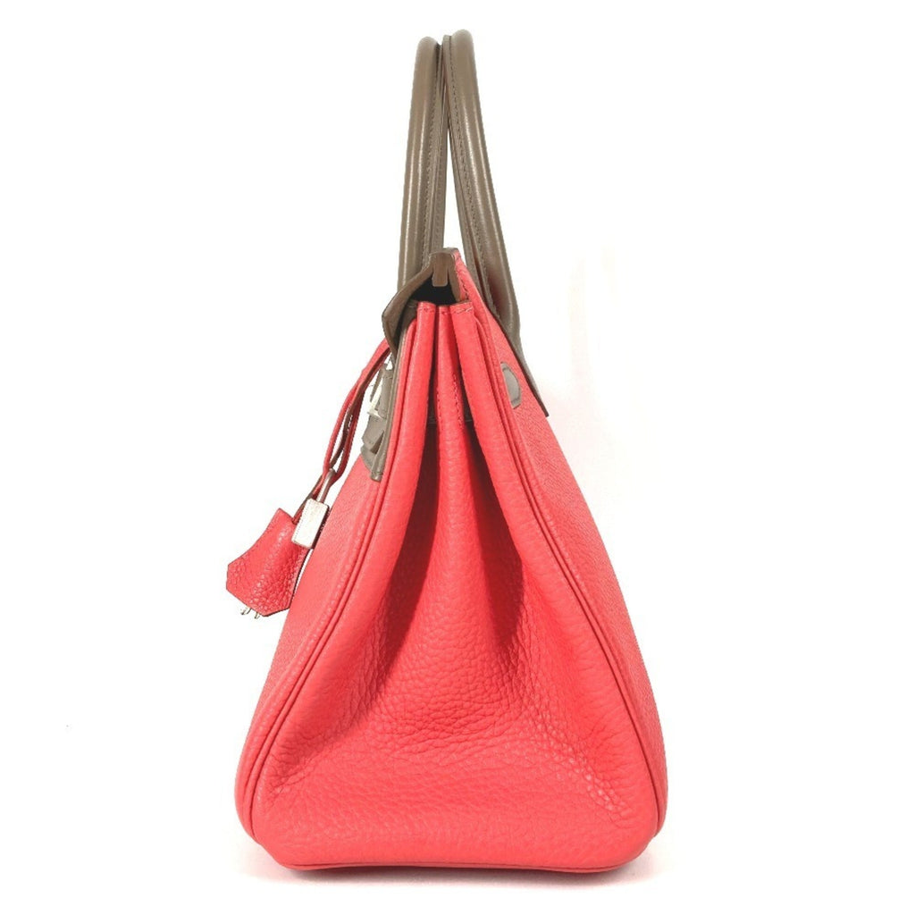 Birkin Handbag Cascade Tricolor Clemence and Swift with Brushed Palladium Hardware 30