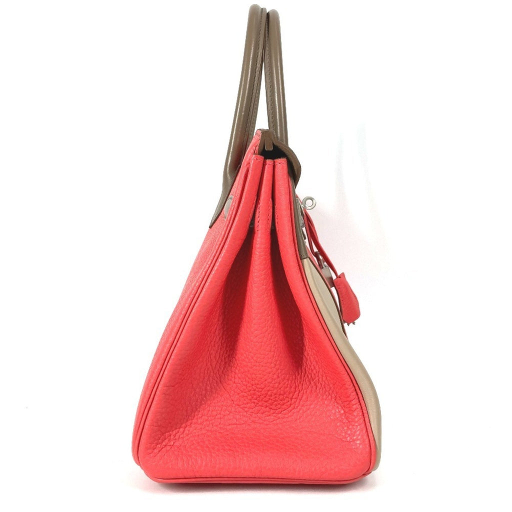 Birkin Handbag Cascade Tricolor Clemence and Swift with Brushed Palladium Hardware 30