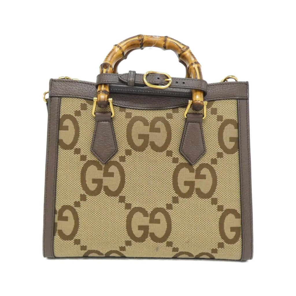 Diana NM Bamboo Handle Tote Jumbo GG Canvas Small