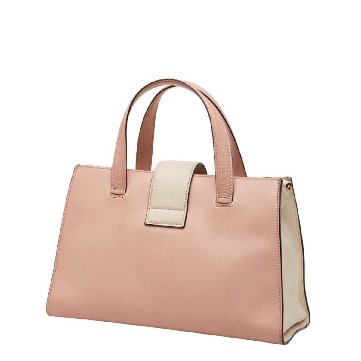 Bamboo Buckle Tote Leather Small