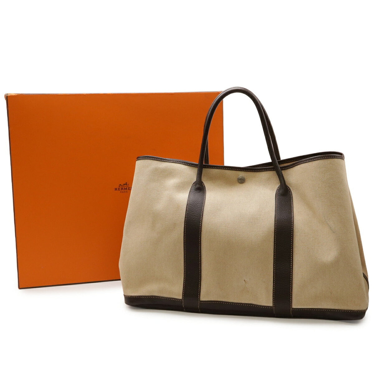 Garden Party Tote Toile and Leather 36