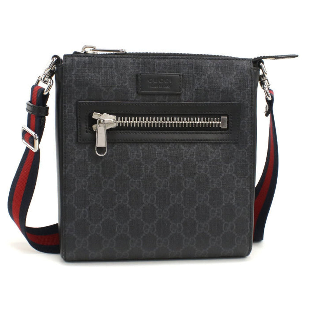 Web Strap Front Zip Messenger Bag GG Coated Canvas Small